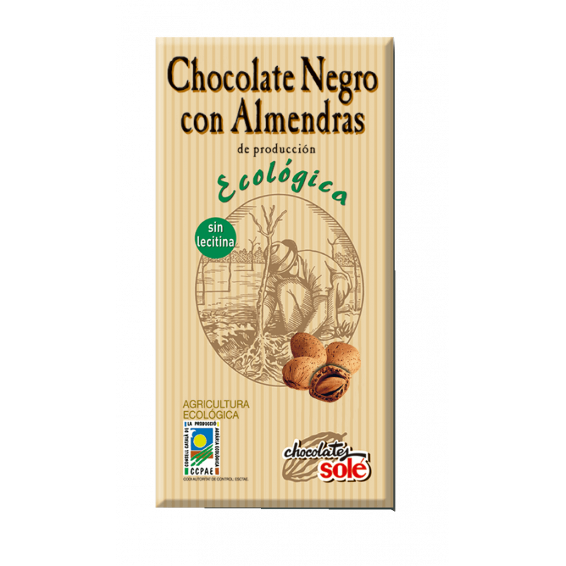 Chocolate Negro 73% con Almendras Bio - 150g